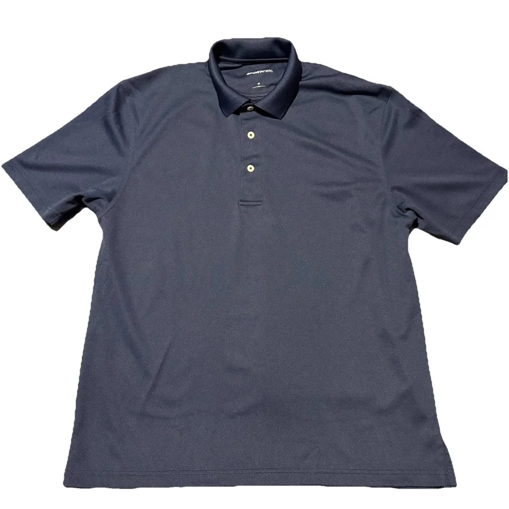 Sport-Tek® Dri-Mesh® Polo Mens Navy Blue M Performance Golf Cool Dry Lot Of 3‎